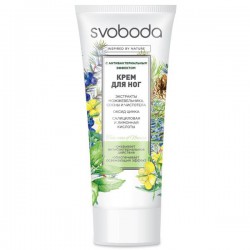 Крем для ног Svoboda с антибактериальным эффектом (экстракты можжевельника сосны чистотела оксид цинка салициловая и лимонная кислоты) 80 мл
